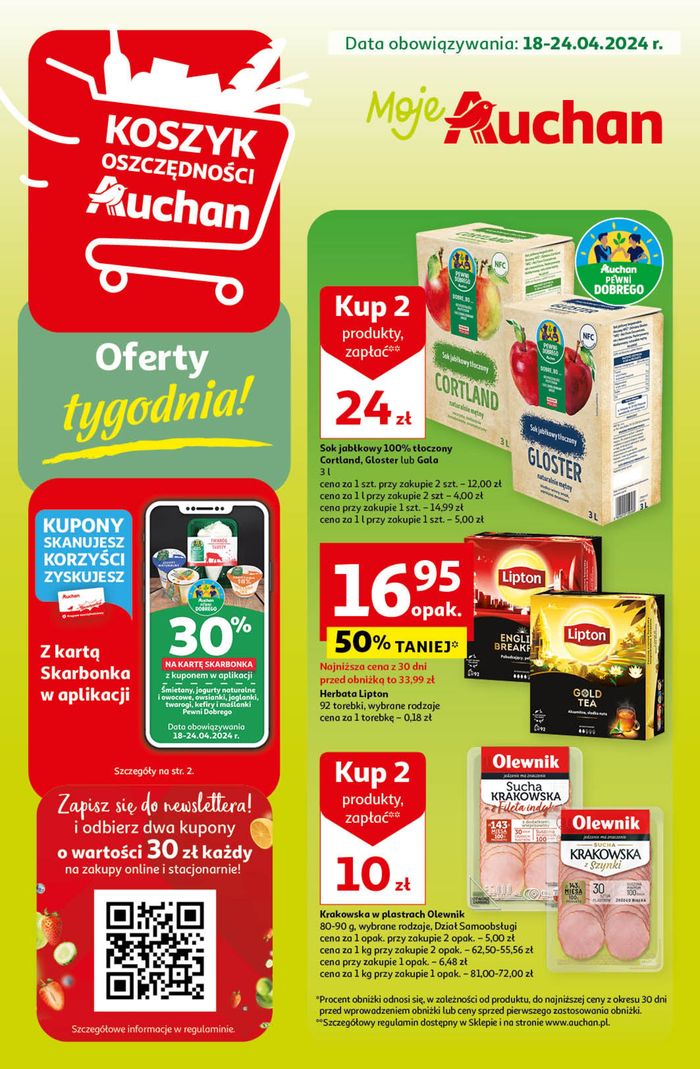 Katalog Auchan w: Zielonka | Gazetka Oferty tygodnia! Moje Auchan | 18.04.2024 - 24.04.2024
