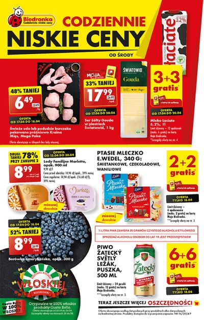 Promocje Supermarkety w Swarzędz | Codziennie niskie ceny !  de Biedronka | 17.04.2024 - 1.05.2024