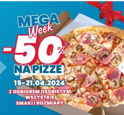 Promocje Restauracje i kawiarnie w Łomianki | Mega week  de Domino's Pizza | 17.04.2024 - 21.04.2024