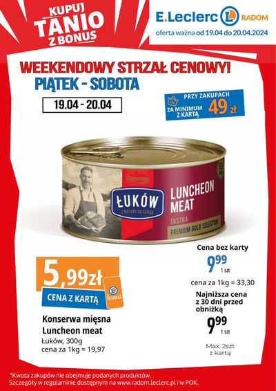 Katalog E.Leclerc w: Radom |  Weekendowy strzał cenowy! | 18.04.2024 - 2.05.2024