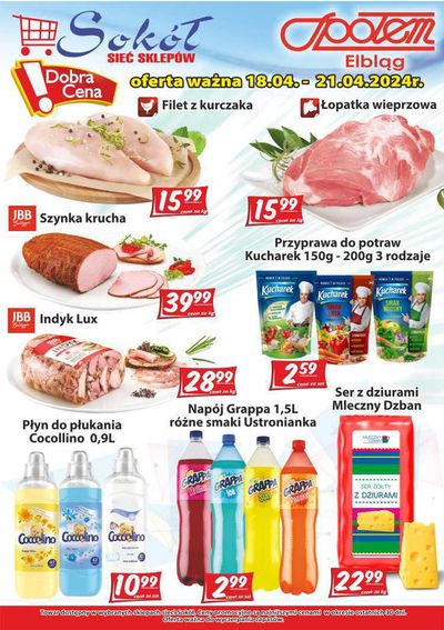 Promocje Supermarkety w Elbląg | Oferta ważna 18.04.- 21.04.2024 de Sokół | 18.04.2024 - 2.05.2024