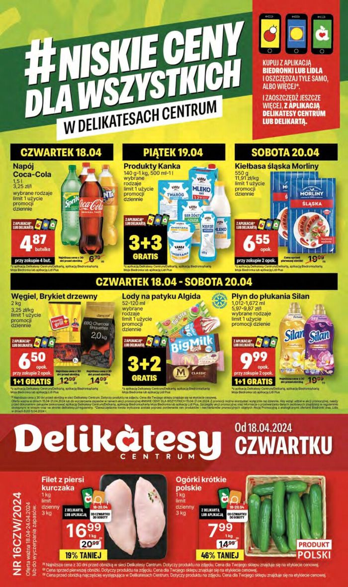 Katalog Delikatesy Centrum w: Olsztyn | Niskie ceny ! | 18.04.2024 - 24.04.2024