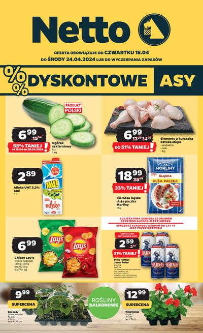 Promocje Supermarkety w Łódź | Gazetka Netto od 18.04 do 24.04  de Netto | 17.04.2024 - 24.04.2024