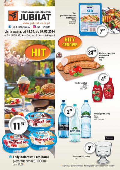 Promocje Supermarkety | Gazetka JUBILAT de Jubilat | 18.04.2024 - 2.05.2024