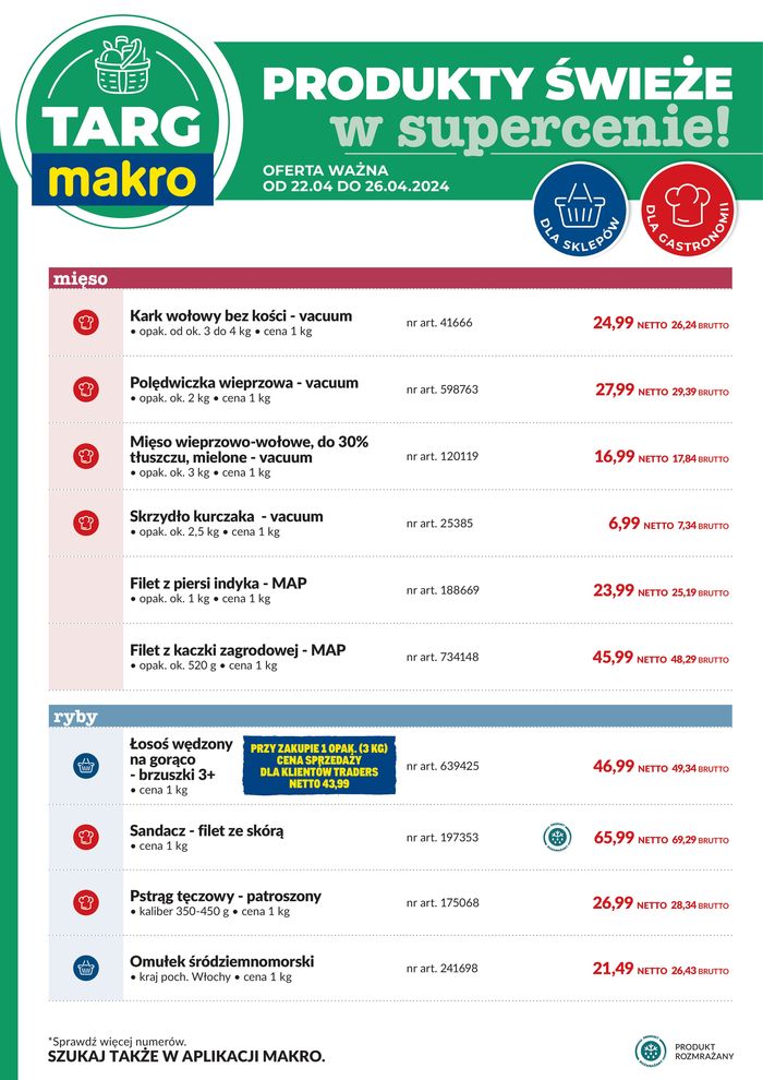 Katalog Makro w: Zabrze | Targ MAKRO - oferta świeża w super cenach! | 20.04.2024 - 4.05.2024