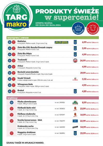 Katalog Makro w: Kalisz | Targ MAKRO - oferta świeża w super cenach! | 20.04.2024 - 4.05.2024