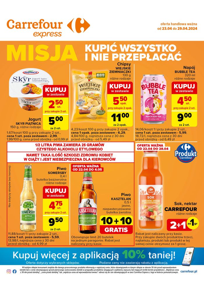 Katalog Carrefour Express w: Warszawa | Kupic wszystko i nie przepł acać  | 22.04.2024 - 29.04.2024
