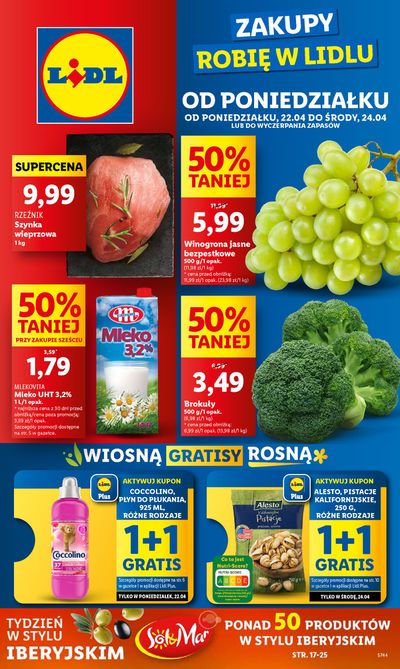 Promocje Supermarkety w Tczew | OFERTA WAŻNA OD 22.04 DO 24.04 de Lidl | 21.04.2024 - 24.04.2024