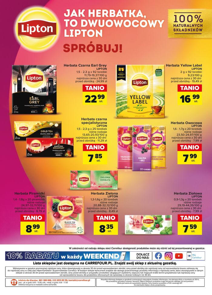 Katalog Carrefour Market w: Kowary | Gazetka Herbaty Lipton | 22.04.2024 - 29.04.2024
