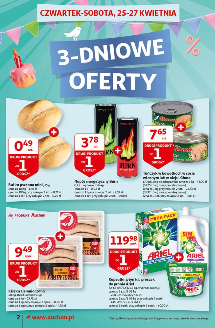 Katalog Auchan w: Oświęcim | Gazetka Jeszcze taniej na urodziny Supermarket Auchan | 25.04.2024 - 30.04.2024