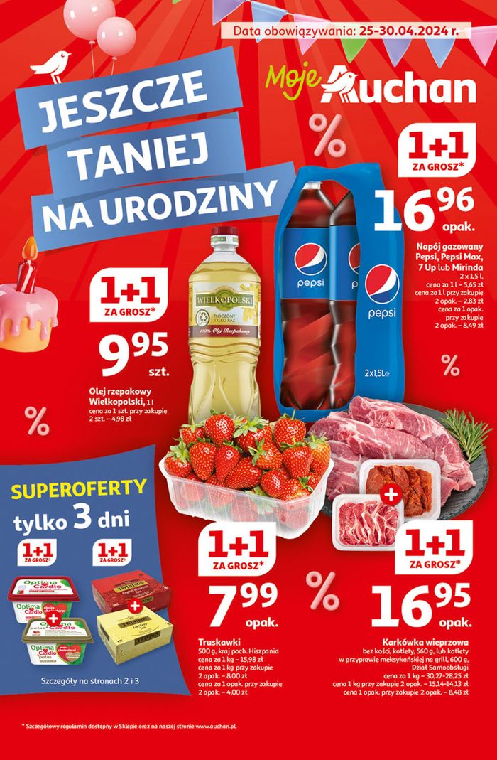 Katalog Auchan w: Katowice | Gazetka Jeszcze taniej na urodziny Moje Auchan | 25.04.2024 - 30.04.2024