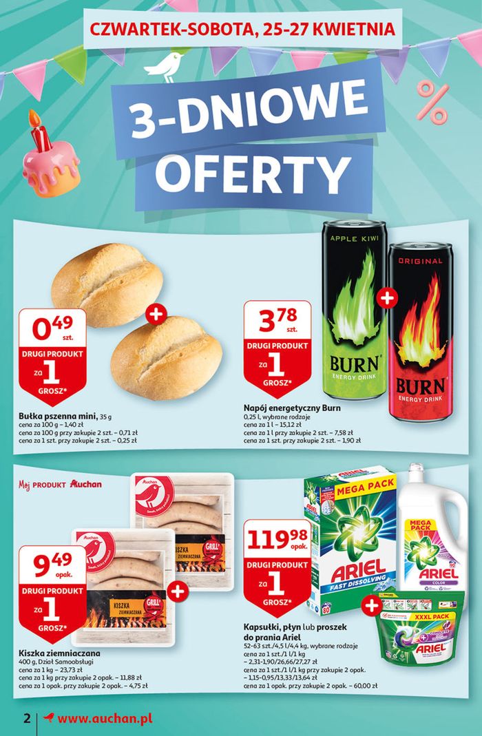 Katalog Auchan w: Ostrów Wielkopolski | Gazetka Jeszcze taniej na urodziny Moje Auchan | 25.04.2024 - 30.04.2024