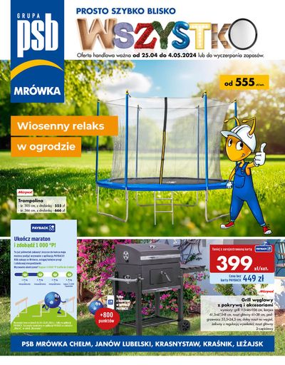 Promocje Budownictwo i ogród w Nowa Sarzyna | Wiosenny relaks w ogrodzie de Mrówka | 25.04.2024 - 4.05.2024