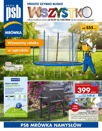 Promocje Budownictwo i ogród w Namysłów | Wiosenny relaks w ogrodzie de Mrówka | 25.04.2024 - 4.05.2024