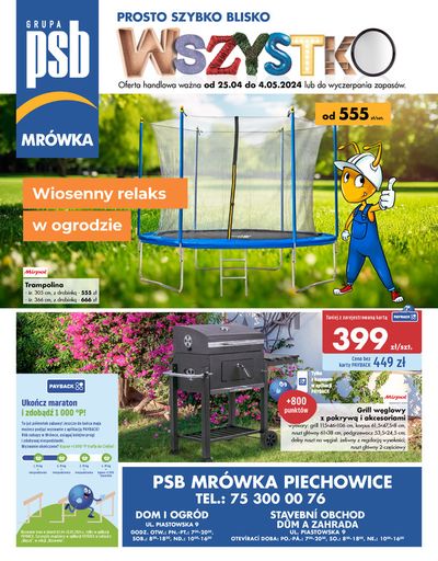 Promocje Budownictwo i ogród w Mysłakowice | Wiosenny relaks w ogrodzie de Mrówka | 25.04.2024 - 4.05.2024