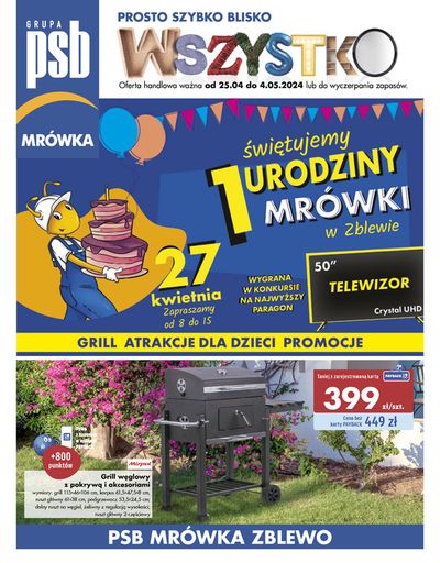 Promocje Budownictwo i ogród w Zblewo | Grill atrakcje dla dzieci promocje ! de Mrówka | 25.04.2024 - 4.05.2024