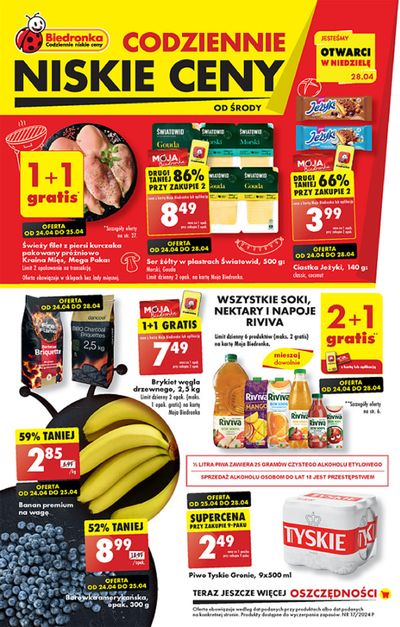 Promocje Supermarkety w Kraków | Niskie ceny do 28.04  de Biedronka | 24.04.2024 - 8.05.2024