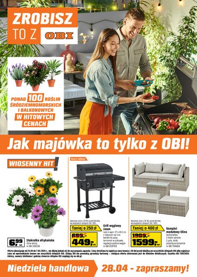 Promocje Budownictwo i ogród | OBI 2024 - Gazetka-700 - Strona 1 de OBI | 24.04.2024 - 8.05.2024
