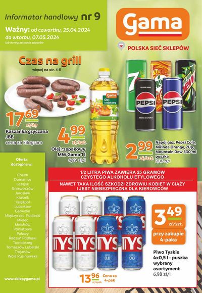 Promocje Supermarkety w Radzyń Podlaski | Informator handlowy nr 9 de GAMA | 25.04.2024 - 9.05.2024