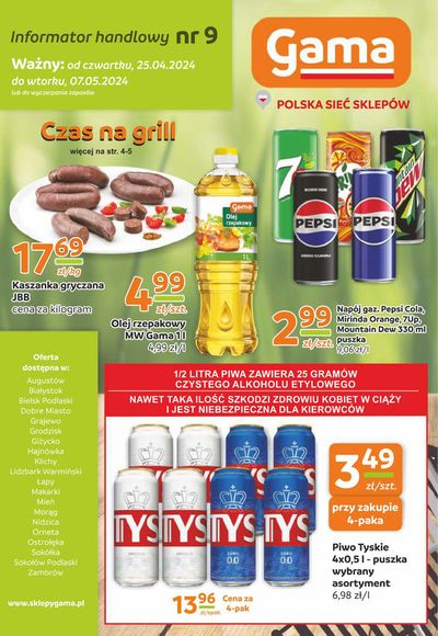 Promocje Supermarkety w Kleosin | Informator handlowy nr 9 de GAMA | 25.04.2024 - 9.05.2024