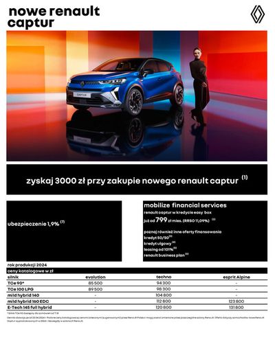 Promocje Samochody, motory i części samochodowe w Świdnica | Renault Nowy Captur de Renault | 25.04.2024 - 25.04.2025