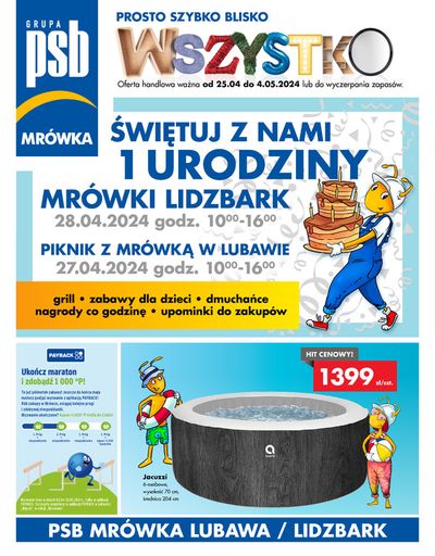 Katalog Mrówka w: Iława | Oferta handlowa ważna od 25.04 do 4.05.2024  | 26.04.2024 - 4.05.2024