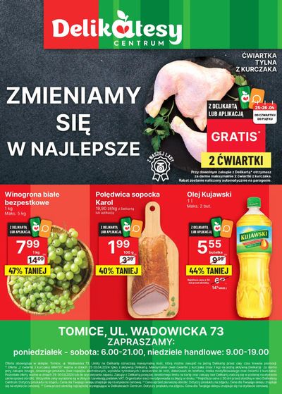 Promocje Supermarkety w Frydrychowice | Tniemy na otwarcie ! de Delikatesy Centrum | 25.04.2024 - 30.04.2024