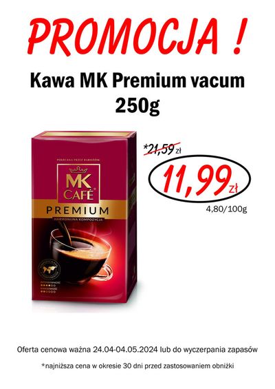 Promocje Supermarkety w Kraków | Kawa MK Cafe Premium de Jubilat | 25.04.2024 - 9.05.2024