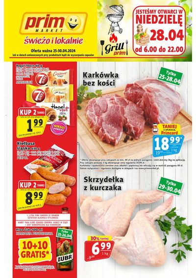 Promocje Supermarkety w Kleosin | Oferta ważna 25-30.04.2024 de Prim Market | 25.04.2024 - 30.04.2024