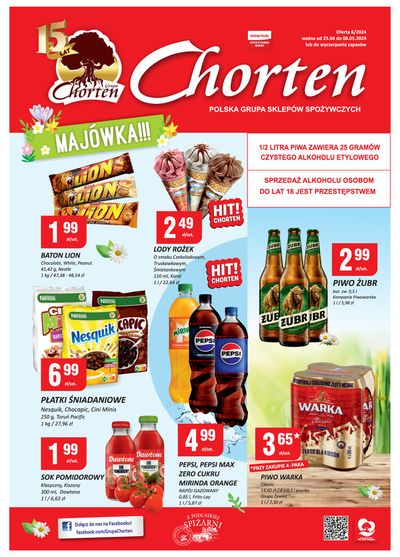 Promocje Supermarkety w Głogów | Majówka !!! de Chorten | 26.04.2024 - 10.05.2024