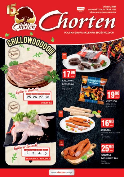 Promocje Supermarkety w Pisz | Grillowoooo !!! de Chorten | 26.04.2024 - 10.05.2024