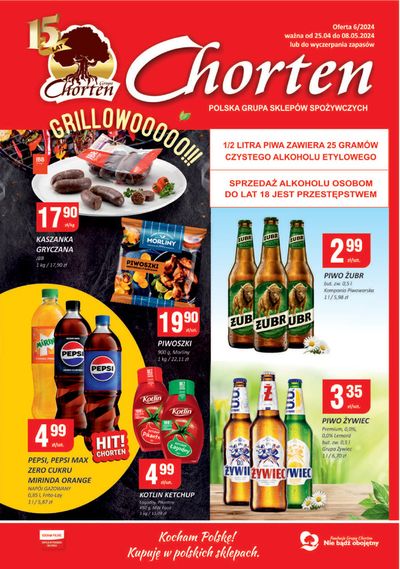 Promocje Supermarkety w Kaczyce | Grillowooo!!! de Chorten | 26.04.2024 - 10.05.2024