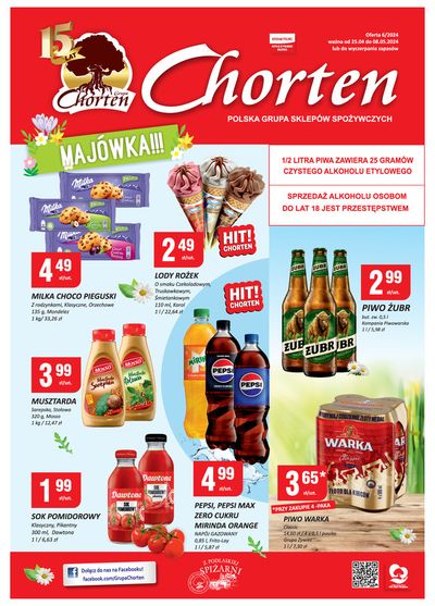 Promocje Supermarkety w Kozienice | Majówka !!! de Chorten | 26.04.2024 - 10.05.2024