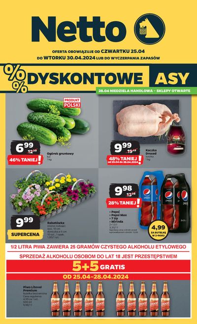 Promocje Supermarkety w Łódź | Netto gazetka de Netto | 24.04.2024 - 30.04.2024