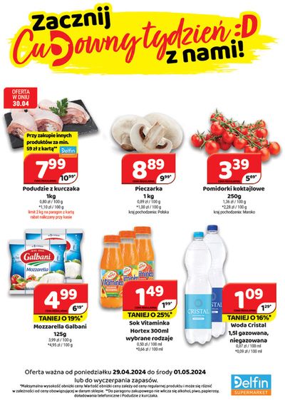 Promocje Supermarkety w Wieprz (Małopolskie) | Oferta do 1.05  de Delfin | 29.04.2024 - 13.05.2024