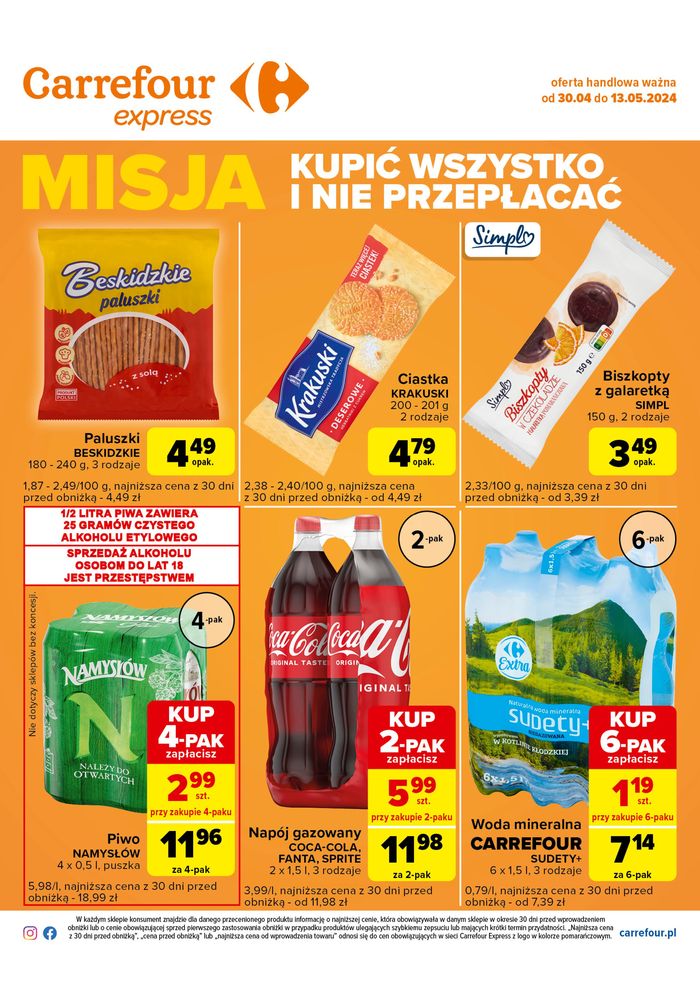 Katalog Carrefour Express w: Solec Kujawski | Kupić wszystko i nie przepłacać  | 29.04.2024 - 13.05.2024