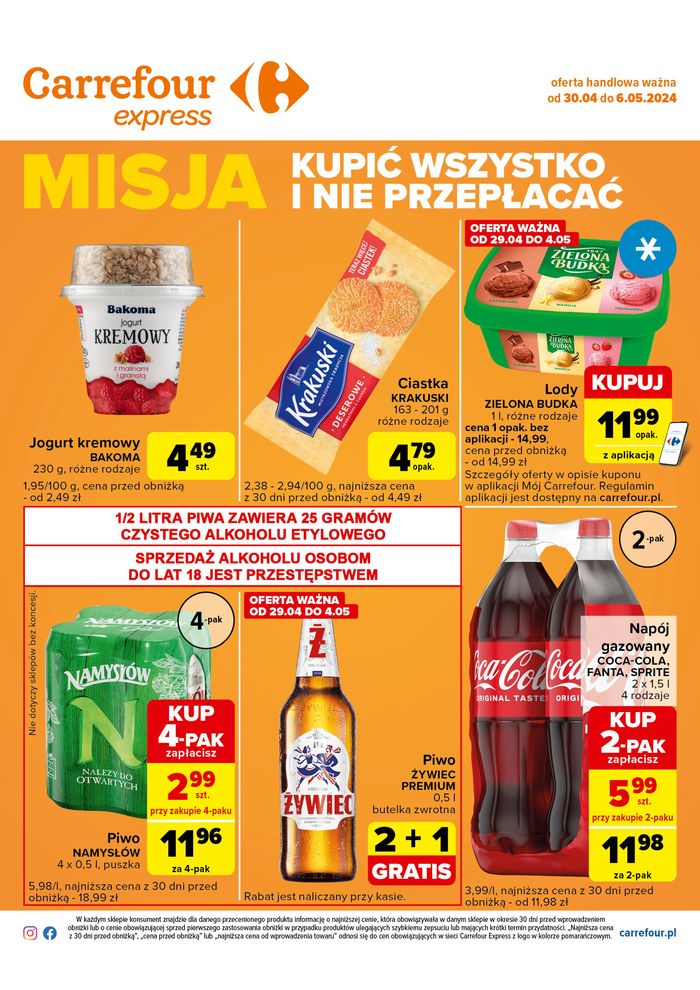 Katalog Carrefour Express w: Konstancin-Jeziorna | Kupić wszystko i nie przepłacać  | 29.04.2024 - 6.05.2024