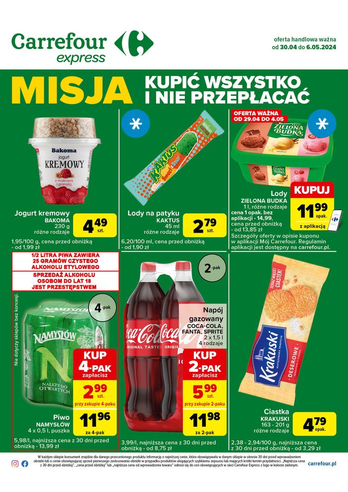 Katalog Carrefour Express w: Warszawa | Kupić wszystko i nie przepłacać  | 29.04.2024 - 6.05.2024