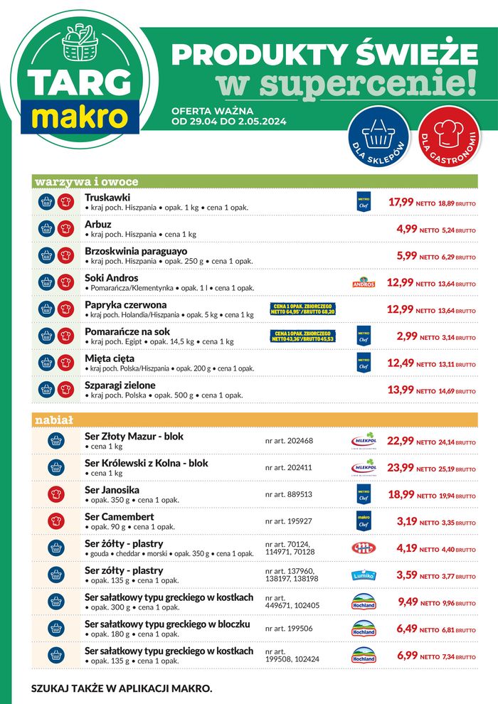 Katalog Makro w: Opole | Targ MAKRO - oferta świeża w super cenach! | 30.04.2024 - 14.05.2024
