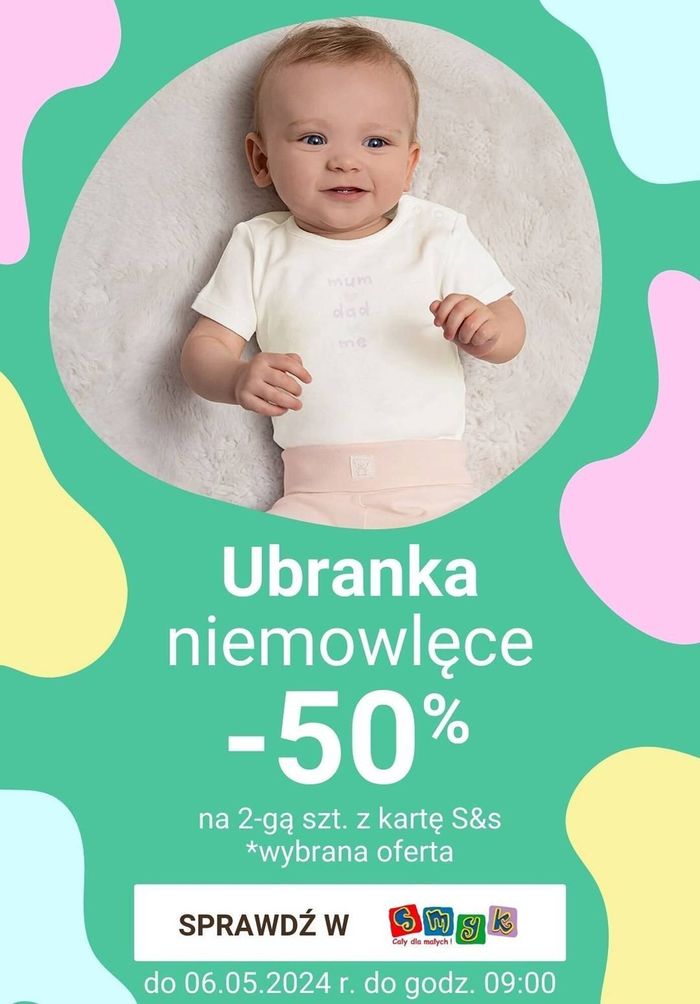 Katalog Smyk w: Bełchatów | Ubranka niemowlęce -50% | 29.04.2024 - 6.05.2024