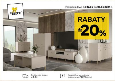 Promocje Dom i meble w Jabłonna | Rabaty do 20%  de Forte Meble | 30.04.2024 - 6.05.2024