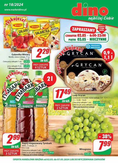 Promocje Supermarkety w Sompolno | Dino Gazetka 18 / 2024 de Dino | 2.05.2024 - 7.05.2024