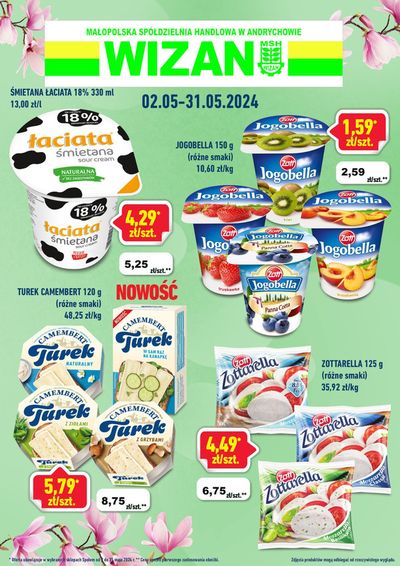 Promocje Supermarkety w Rzyki | Wizan gazetka do 31.05  de Wizan | 1.05.2024 - 15.05.2024
