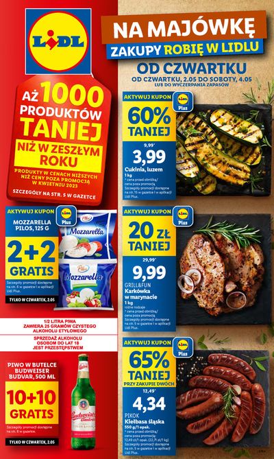 Promocje Supermarkety w Bobrowniki (Śląskie) | OFERTA WAŻNA OD 2.05 DO 4.05 de Lidl | 1.05.2024 - 4.05.2024