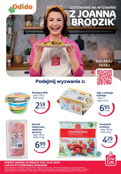 Promocje Supermarkety w Nowy Staw | Gotowanie na wyzwanie z Jonna Brodzike  de Odido | 3.05.2024 - 16.05.2024