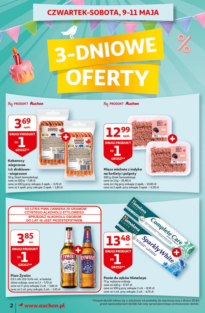 Katalog Auchan w: Warszawa | Gazetka Jeszcze taniej na urodziny Moje Auchan | 9.05.2024 - 15.05.2024