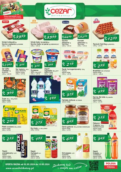 Promocje Supermarkety w Borzęcin | Oferta do 15.05  de Cezar Delikatesy | 7.05.2024 - 15.05.2024