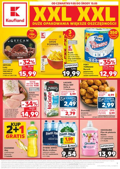 Promocje Supermarkety w Marklowice | Duże opakowania większe oszczędności! de Kaufland | 8.05.2024 - 22.05.2024