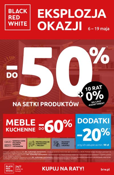 Promocje Dom i meble w Radoszyce | Ekspolozja okazjido - 50%  de Black Red White | 8.05.2024 - 19.05.2024