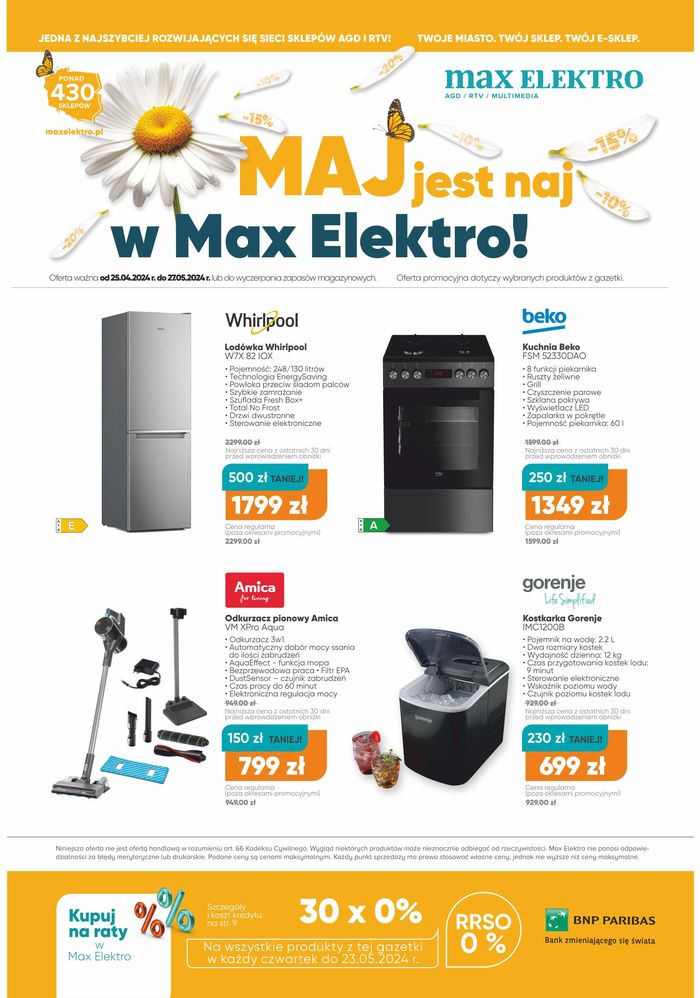 Katalog Max Elektro w: Grybów | MAJ jest naj w Max Elektro! | 8.05.2024 - 31.05.2024